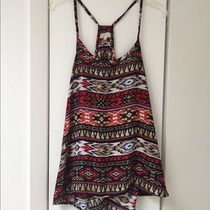 Raver back flowy aztec shirt